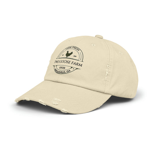 Custom Egg Farm Unisex Distressed Cotton Twill Baseball Hat