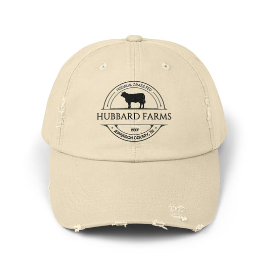 Custom Cattle Ranch Unisex Distressed Cap | Cotton Twill Personalized Hat | Local Beef Dealer Hat | Gift for farmers/ranchers | Homestead Gift