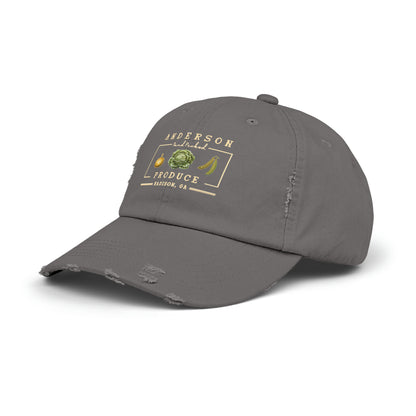 Custom Farm Unisex Distressed Cap | Personalized Vegetable Farmer Baseball Hat | Gift for Farmers | Farmer's Market Hat | Homesteading
