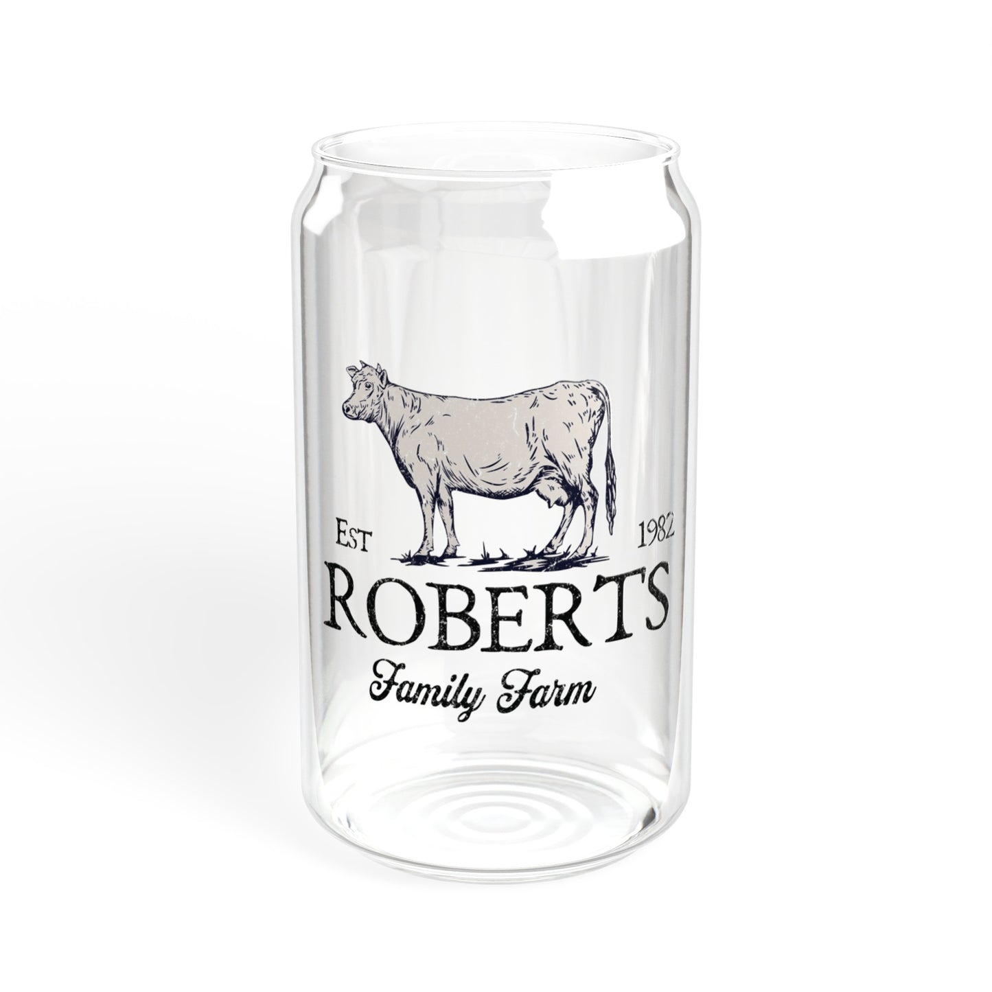 Custom Family Farm Sipper Glass Cow Version | Personalized Tumbler | Farmer's Market Cup | Cow Lover Gift | Homesteader Gift 16oz Tumbler