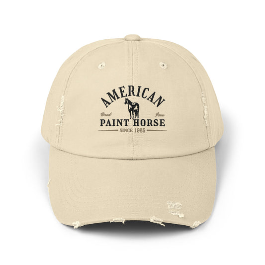 American Paint Horse Unisex Distressed Cap