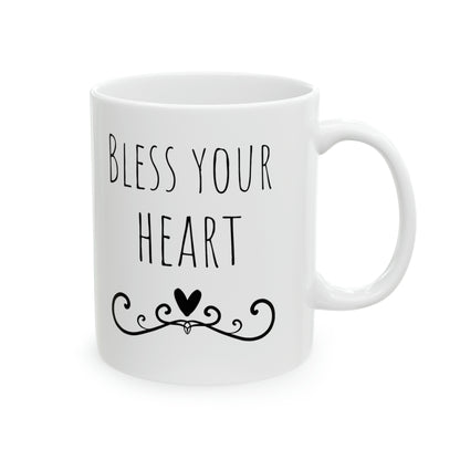 Bless Your Heart Ceramic Mug 11oz | Gift for coffee lovers  | Funny Southern Sayings Coffee Mug | Sarcastic Coffee Cup | Southern Quote Mug