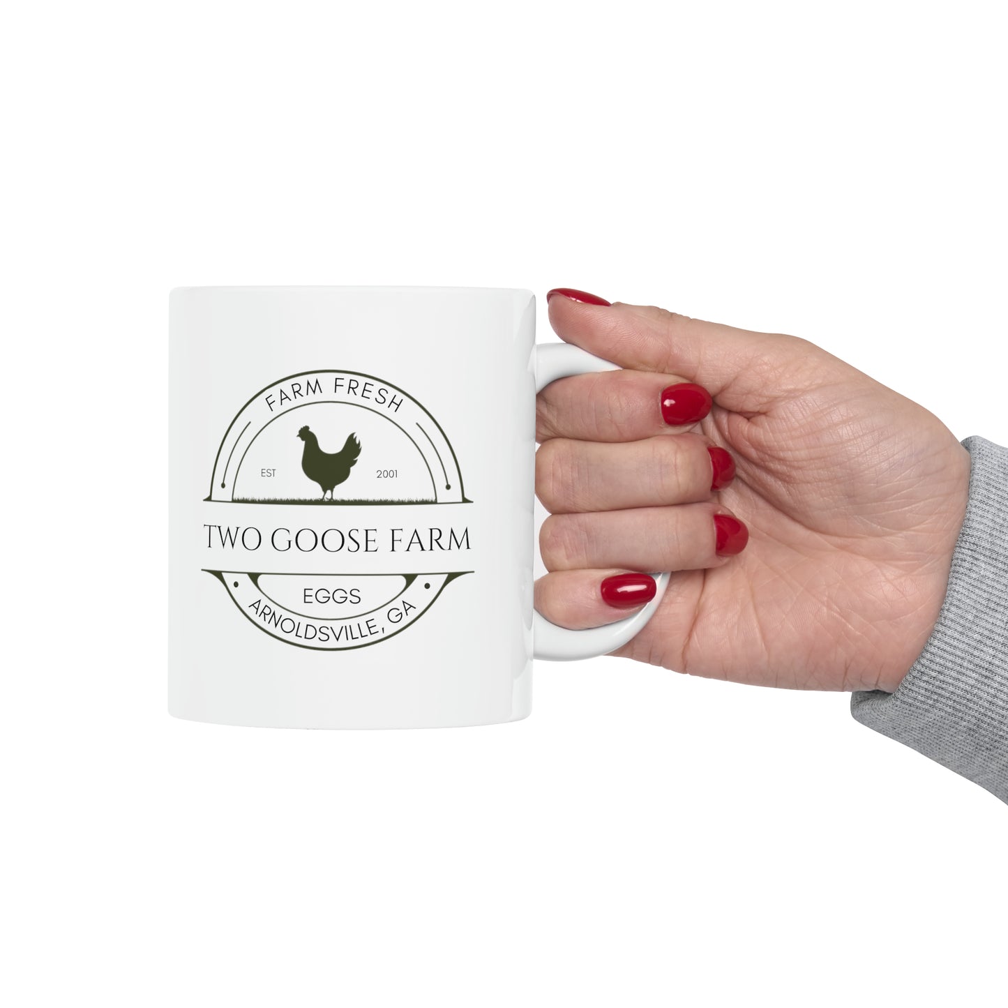 Custom Egg Farm Ceramic Mug 11oz | Gift for chicken lovers | Poultry Enthusiast Coffee Mug | Farm Life Coffee Cup