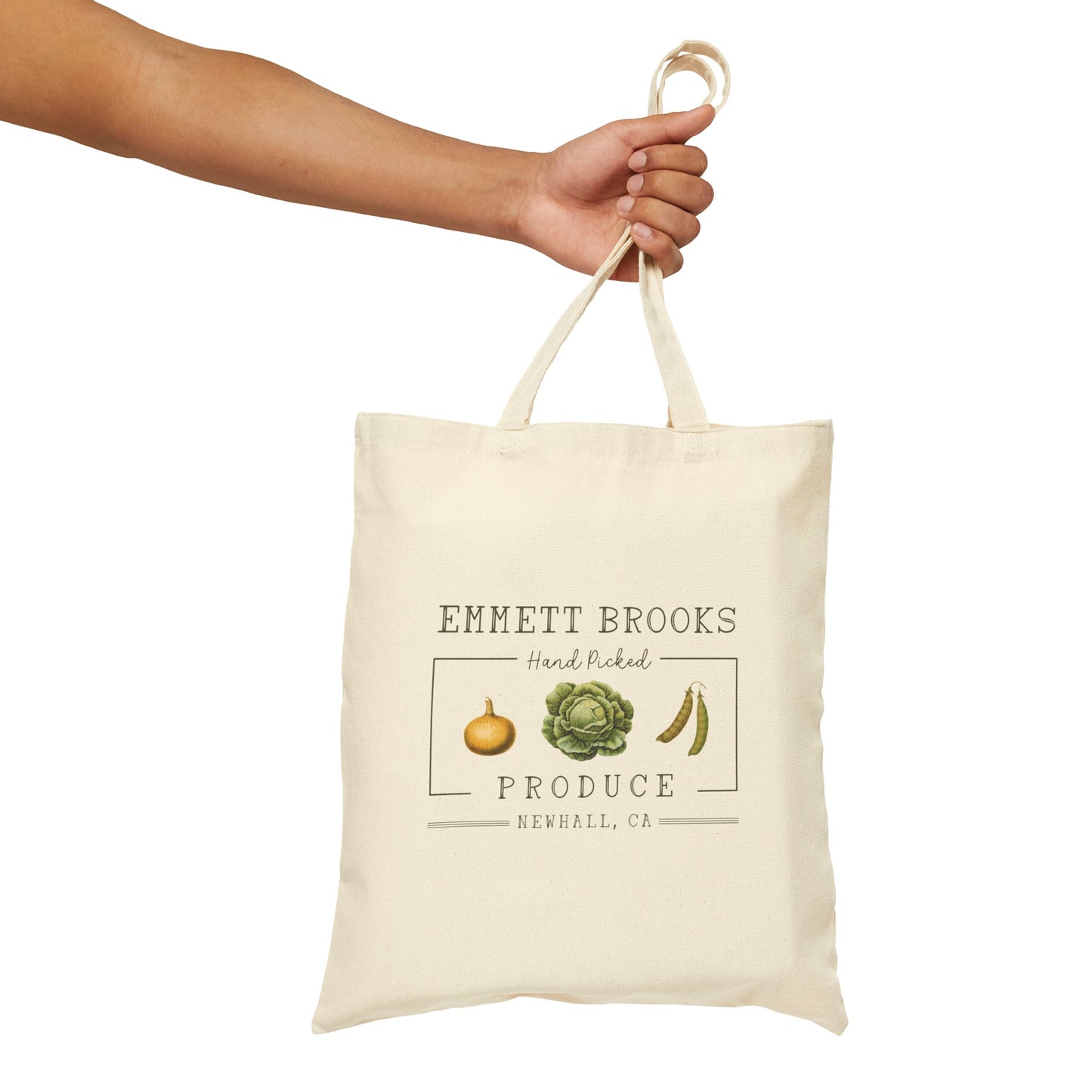 Custom Farm Cotton Canvas Tote Bag | Farmer's Market Bag | Local Produce Dealer | Personalized Vegetable Garden Bag | Reusable Grocery Bag