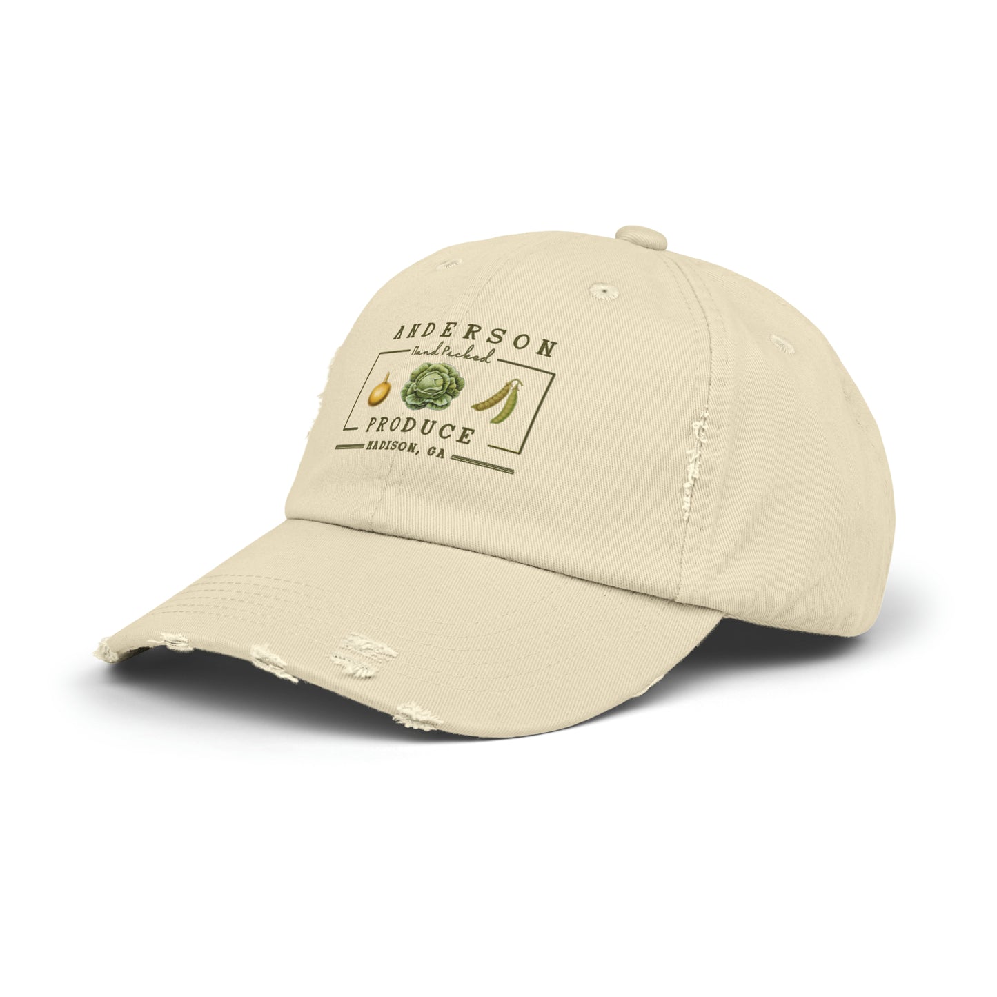 Custom Farm Unisex Distressed Cap | Personalized Vegetable Farmer Baseball Hat | Gift for Farmers | Farmer's Market Hat | Homesteading