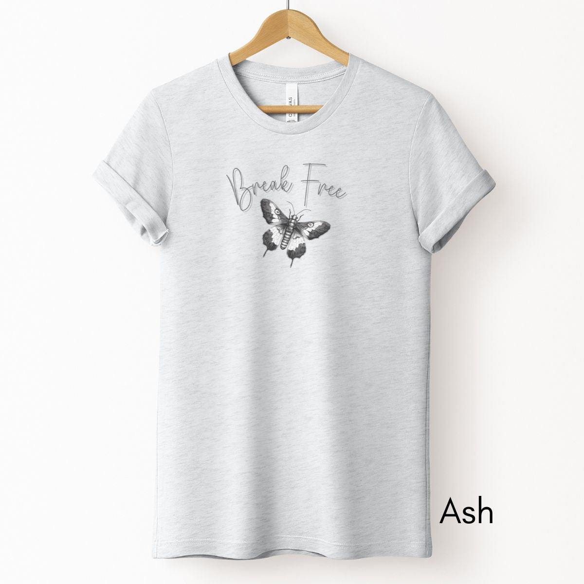 Break Free Tee | Motivational Short Sleeve Tee | Moth Butterfly Insect T-shirt | Inspirational Tshirt | Pastel Spring Color Tee