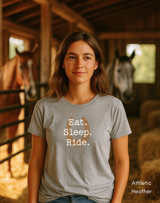 Eat Sleep Ride Unisex Light Weight Jersey Tshirt