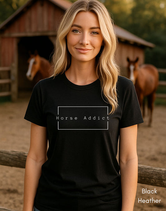 Horse Addict Unisex Jersey Light Weight T-shirt