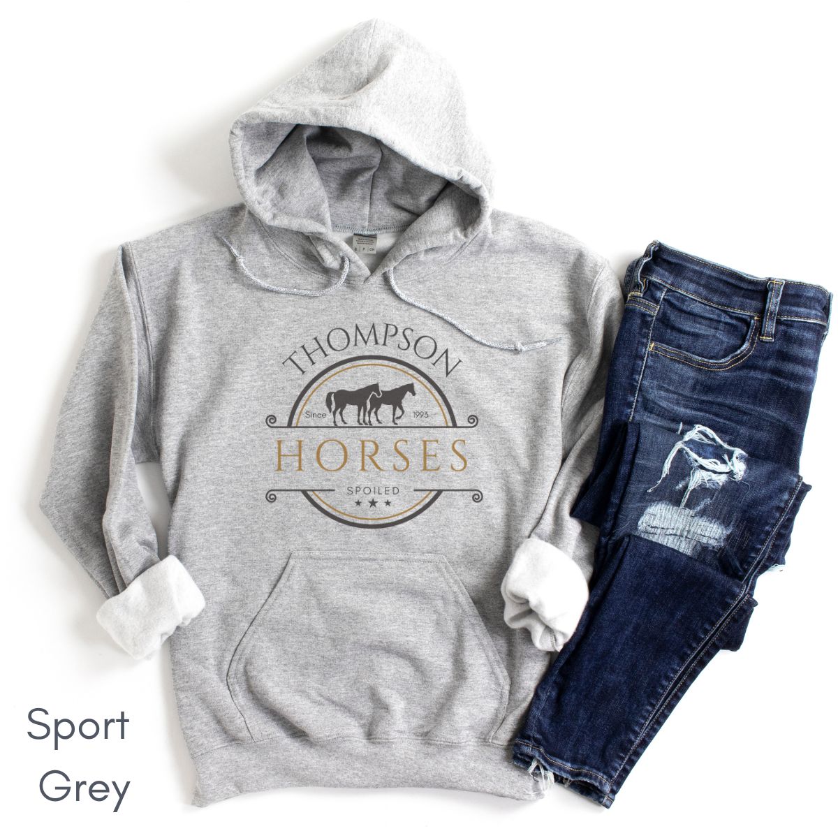 Custom spoiled horse HOODIE Unisex Heavy Blend Hooded Sweatshirt | Personalized gift for Horse Lover | Equestrian Gift