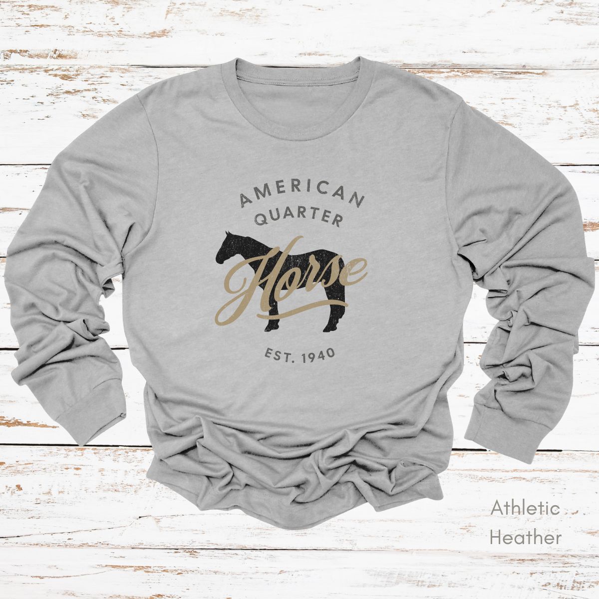 American Quarter Horse Long Sleeve Light Weight Jersey Unisex T-shirt