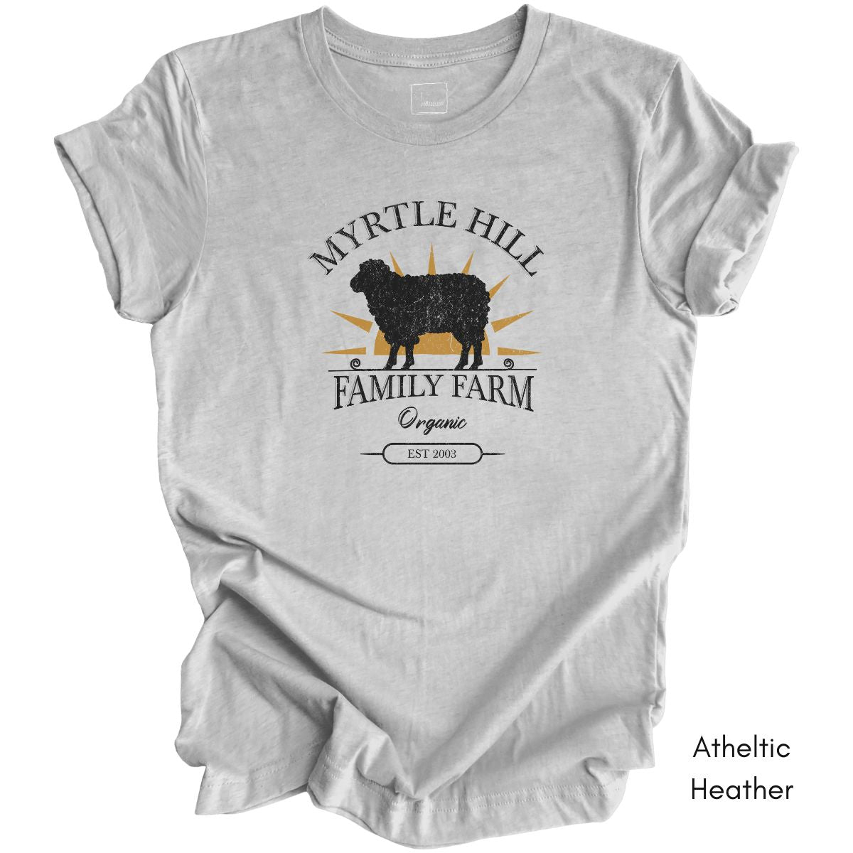 Custom Family Sheep Farm Unisex Jersey Light Weight T-shirt