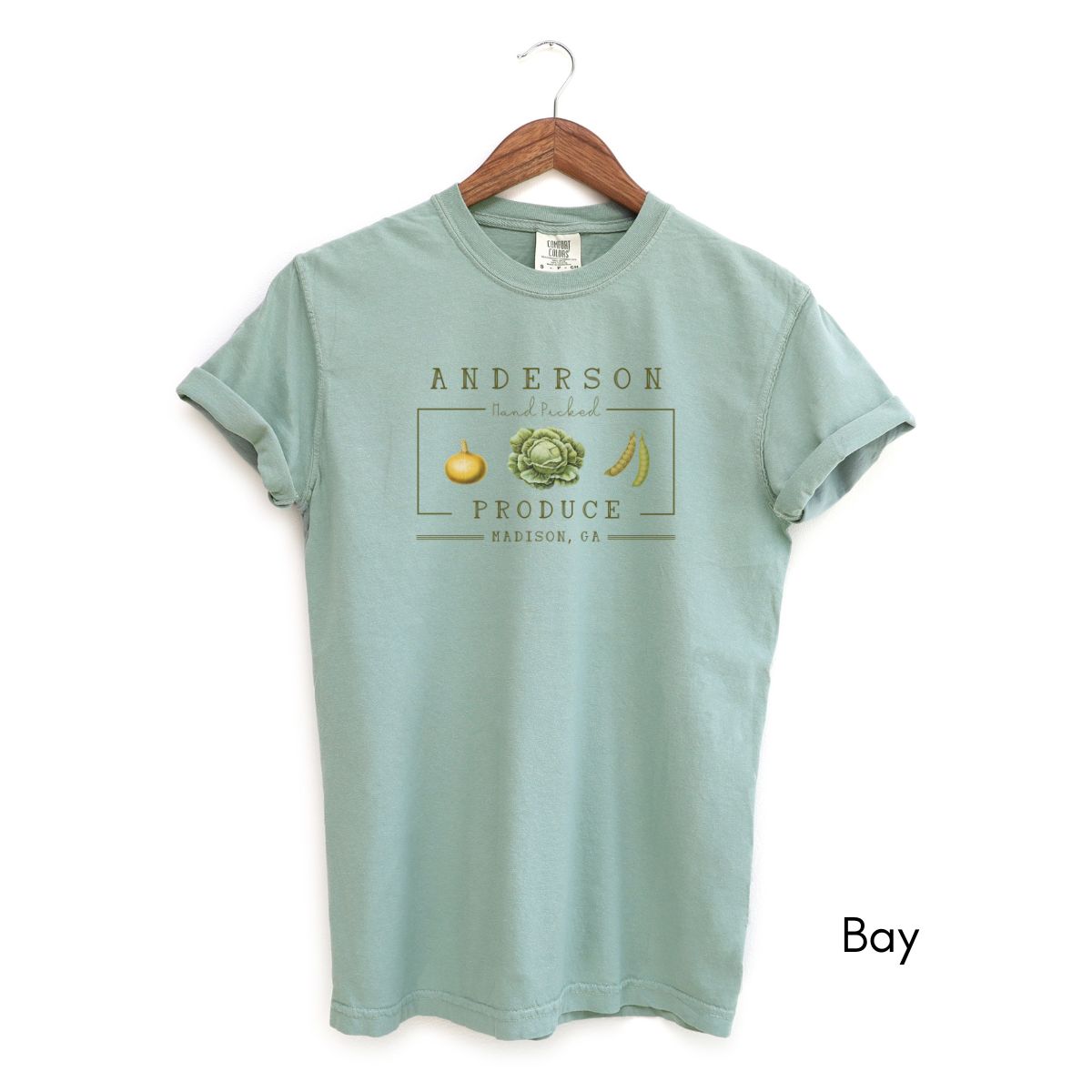 Custom Produce Farm Unisex Garment Dyed Midweight T-shirt