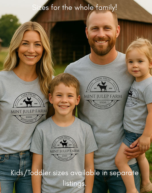 CUSTOM Egg/Goat Farm Light Weight Unisex Jersey T-shirt