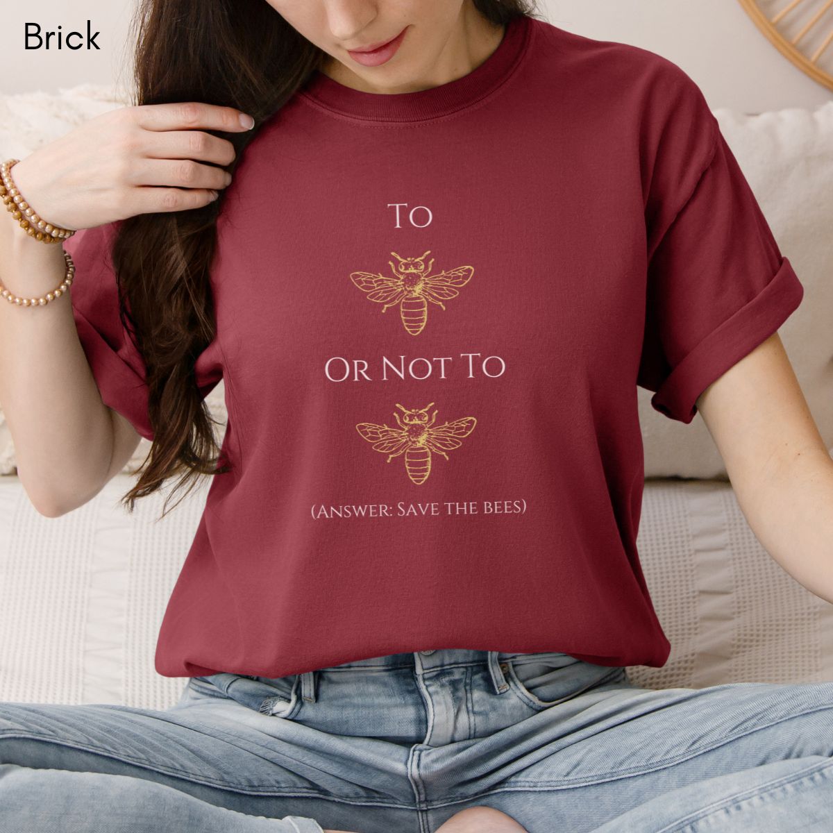 To Bee or Not to Bee Tee | Unisex Garment-Dyed T-shirt | Shakespeare pun Tshirt | Save the Bees Tee | Bee Keeper T-shirt | Homesteading Tee