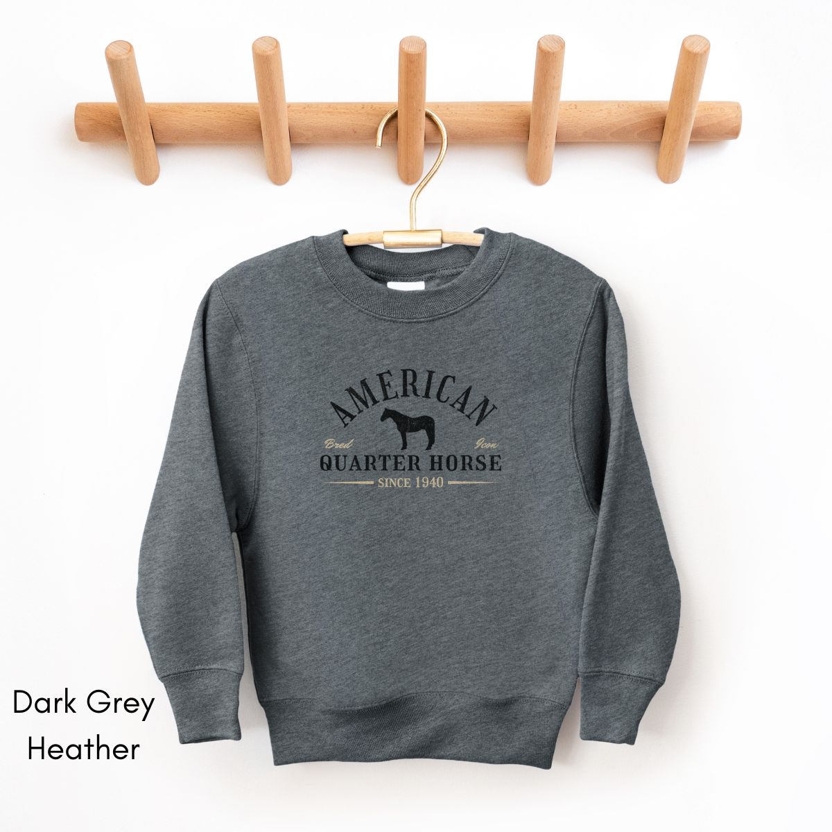 American Quarter Horse YOUTH/KIDS Crewneck Sweatshirt