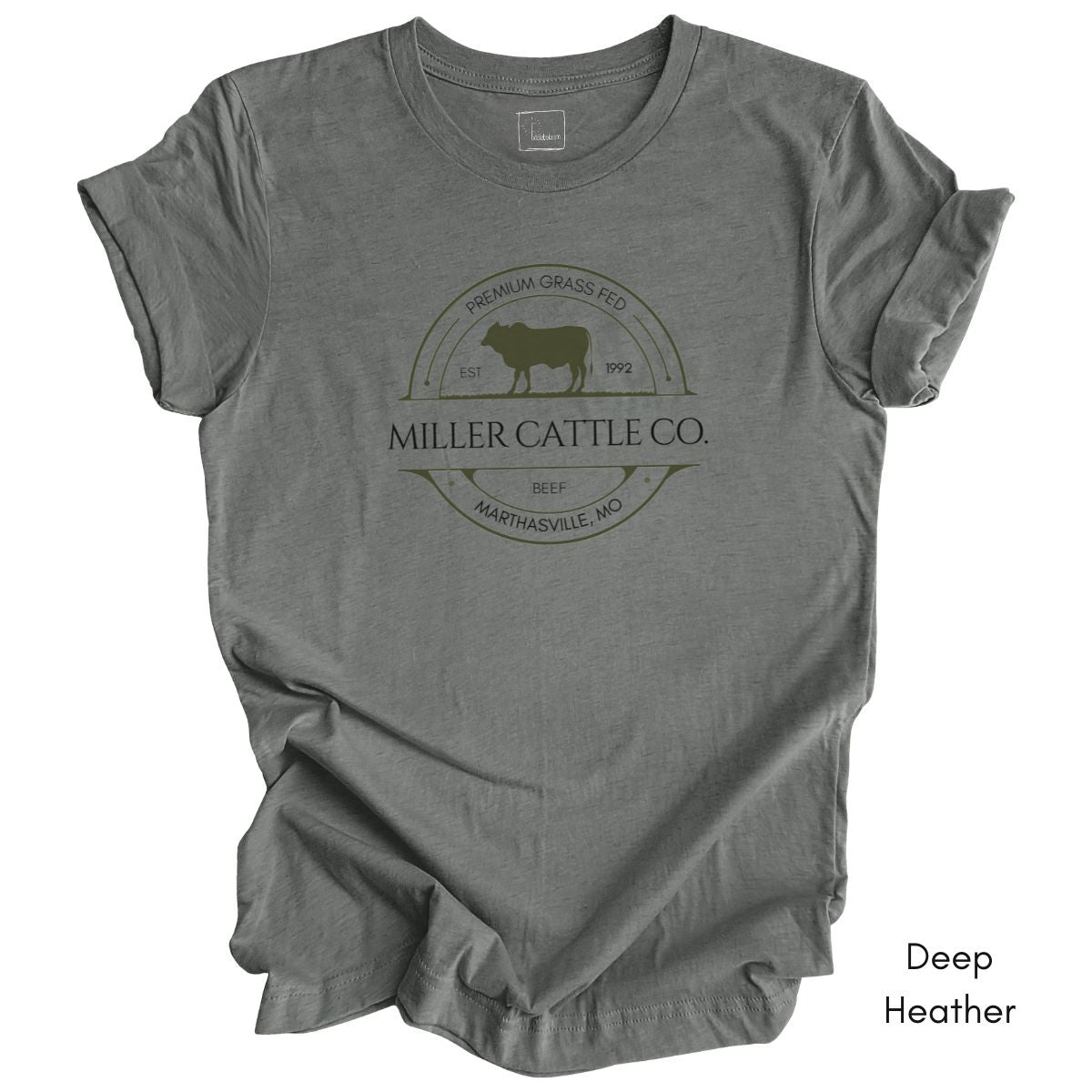 Custom Cattle Beef Farm Light Weight Unisex Jersy T-shirt Steer Version