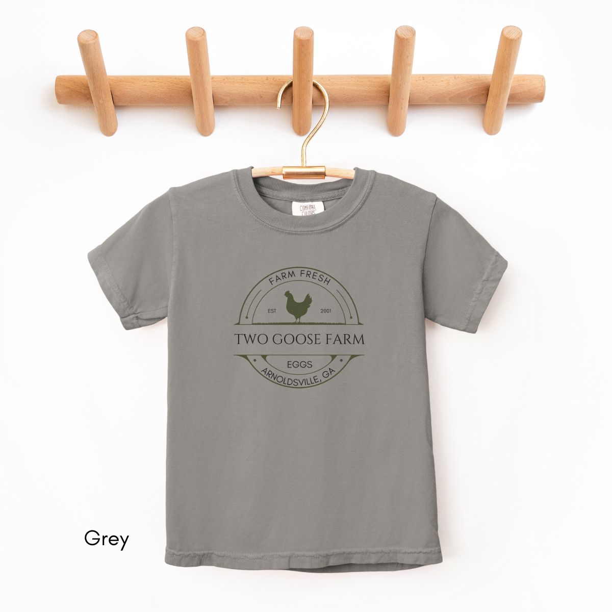 Custom Egg Farm KIDS Comfort Colors Midweight Tee - Personalized Farm Tshirt, Gift for Homesteaders, Local Egg Dealer T-shirt