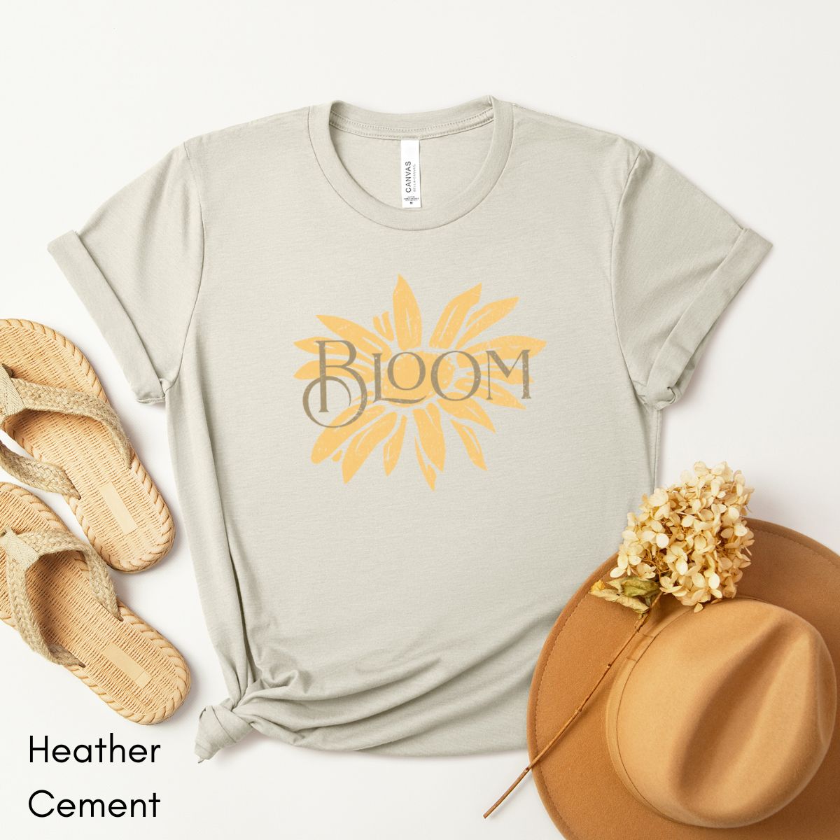 Bloom Tee | Floral Jersey Short Sleeve Tee | Daisy T-shirt | Mother's Day Gift | Motivational Tshirt | Wildflower Tee | Gift for Gardener