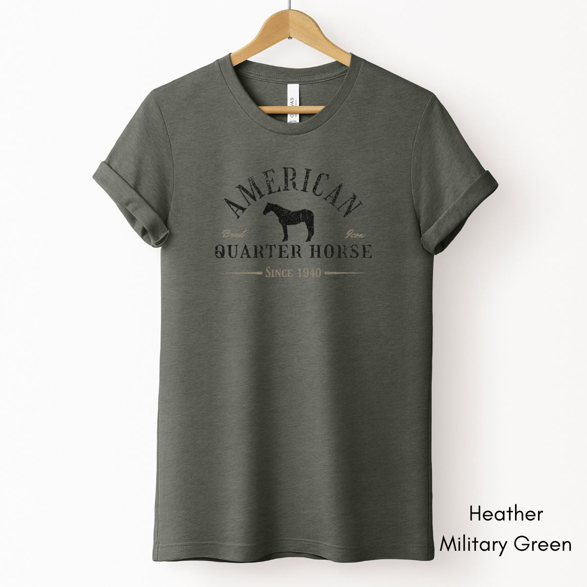 American Quarter Horse Tee | Horse Lover Short Sleeve Tee | Equestrian T-shirt | Gift for Quarter Horse Lover | Pastel Spring Color Tee