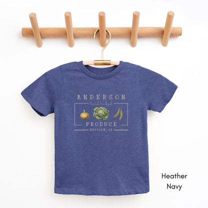 Custom Youth/Kids Local Farm Short Sleeve Tee - Personalized Vegetable Tee, Farmer's Market Tshirt, Homesteading T-shirt