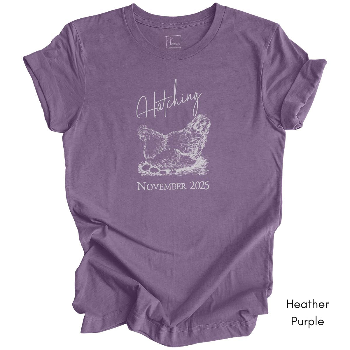 Hatching Custom Pregnancy Announcement Tee - Unisex Jersey Light Weight T-shirt
