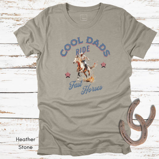 Cool Dads Ride Fast Horses - Jersey Light Weight T-shirt
