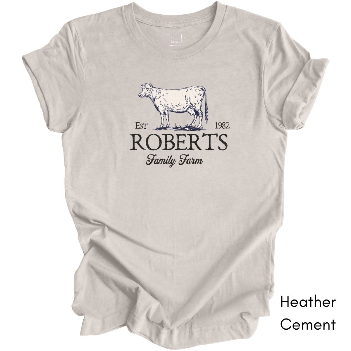 Custom Dairy Cow Family Farm Tee | Unisex Jersey Short Sleeve Tee | Gift for Homesteader | Farmer's Market T-shirt | Cow Lover Tee