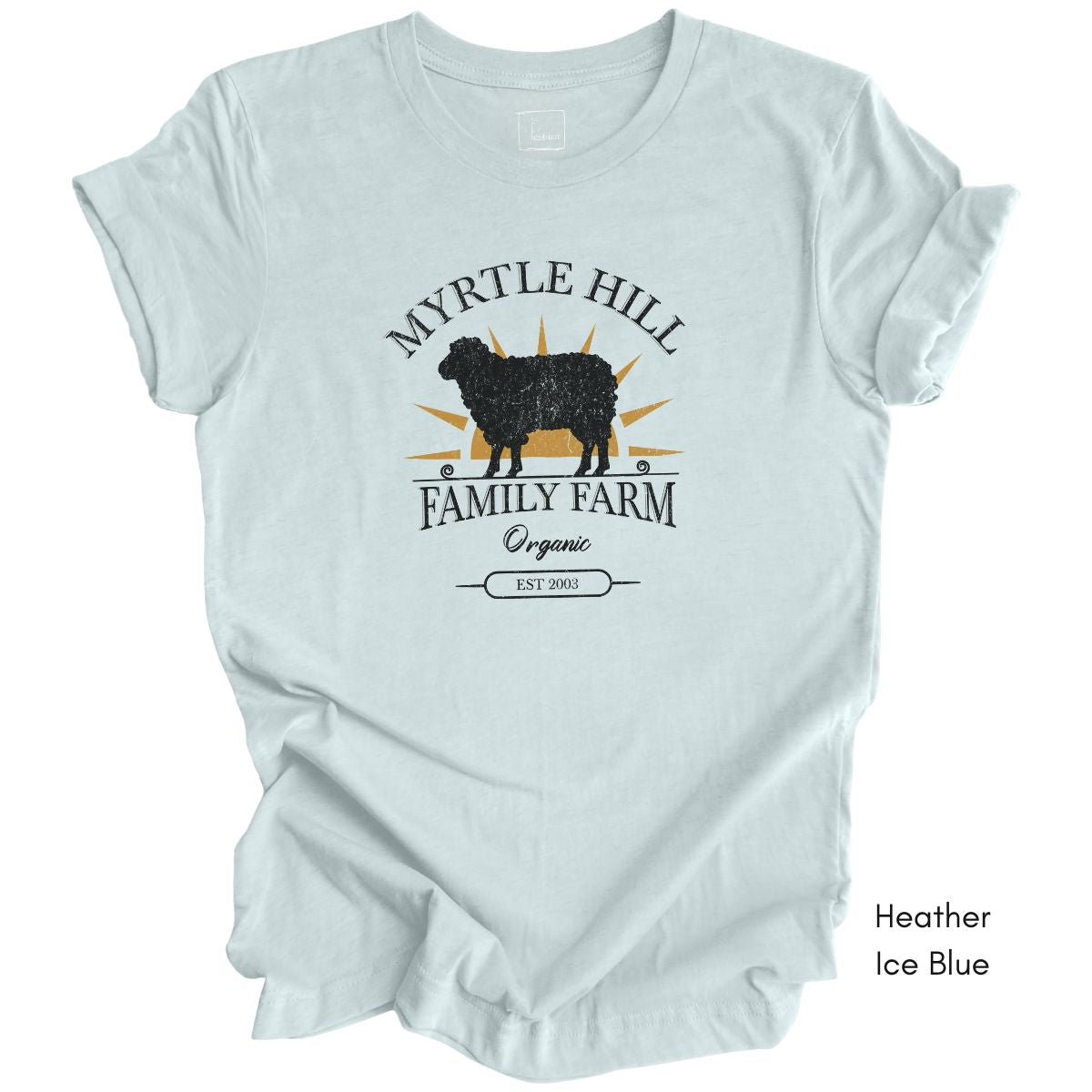 Custom Family Sheep Farm Unisex Jersey Light Weight T-shirt