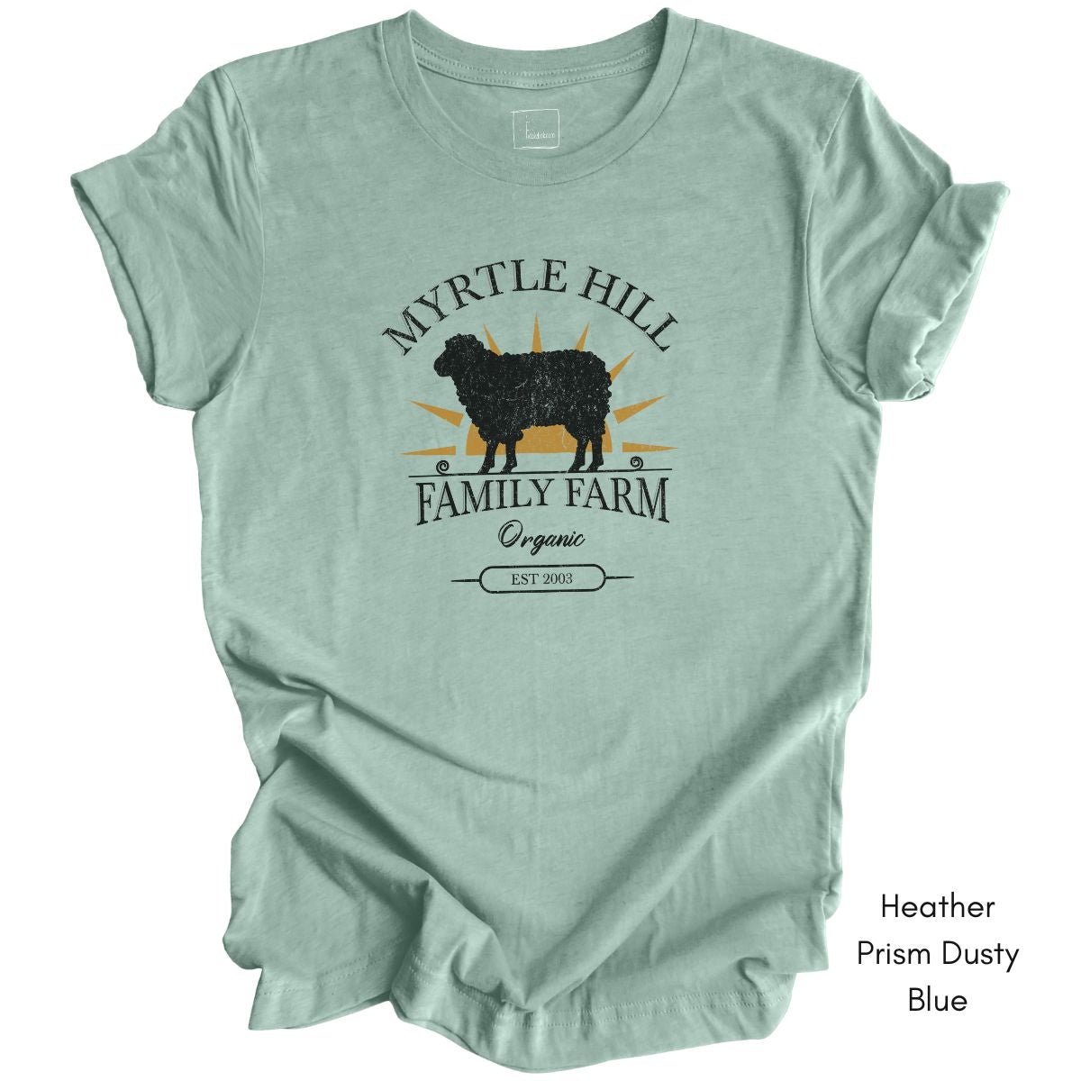 Custom Family Sheep Farm Unisex Jersey Light Weight T-shirt