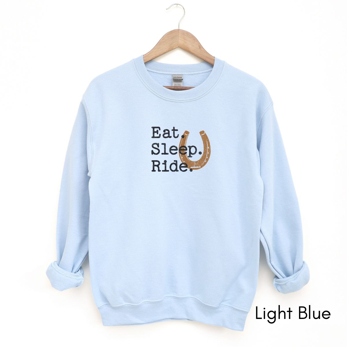 Eat Sleep Ride - Unisex Heavy Blend Crewneck Sweatshirt | Equestrian shirt | Horse Lover Sweatshirt | Farm Life Shirt