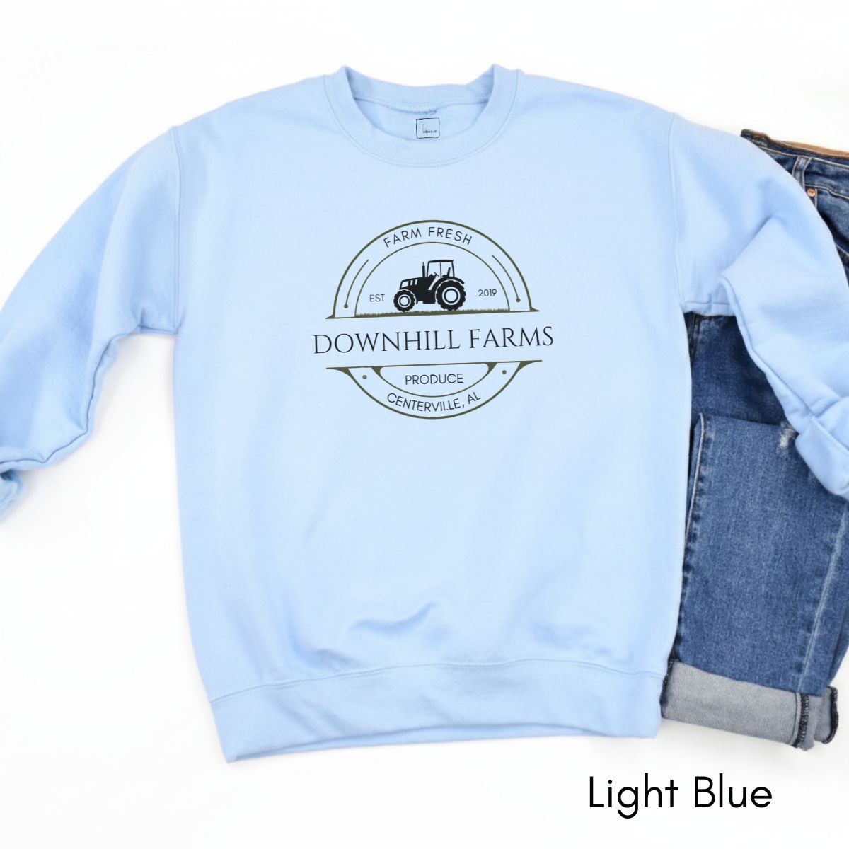 Custom Farm Tractor Unisex Crewneck Sweatshirt