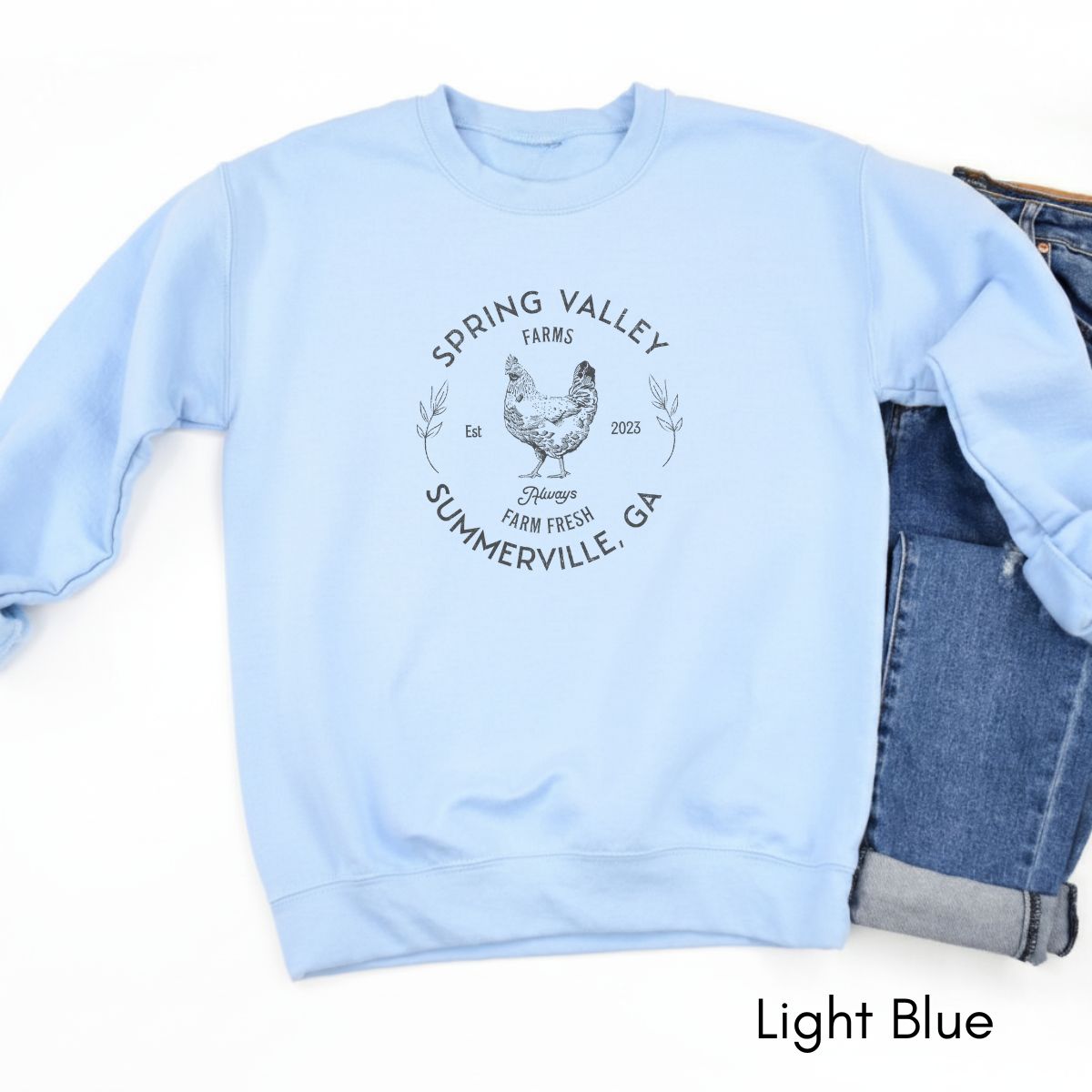 Custom Chicken Farm Unisex Crewneck Sweatshirt
