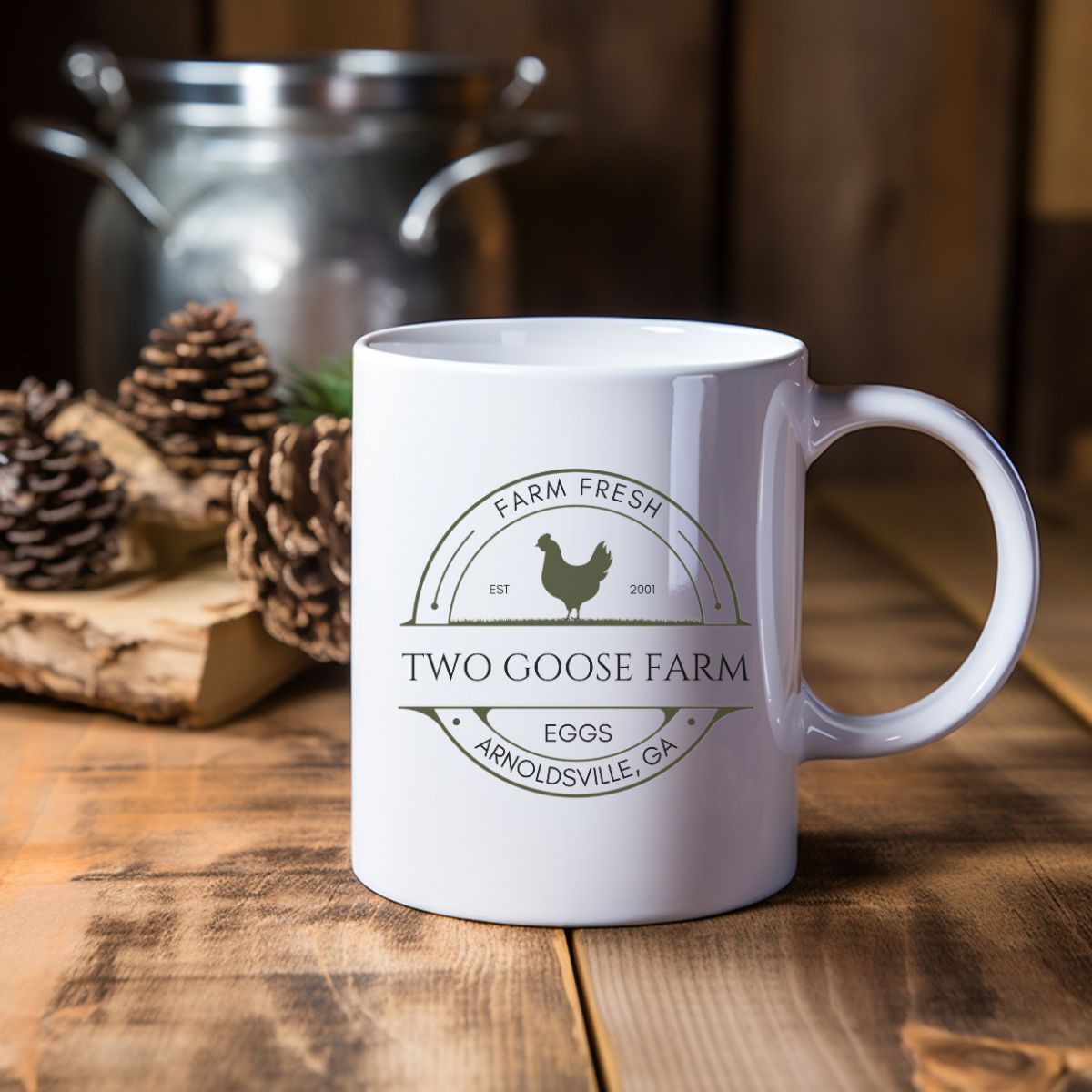 Custom Egg Farm Ceramic Mug 11oz | Gift for chicken lovers | Poultry Enthusiast Coffee Mug | Farm Life Coffee Cup