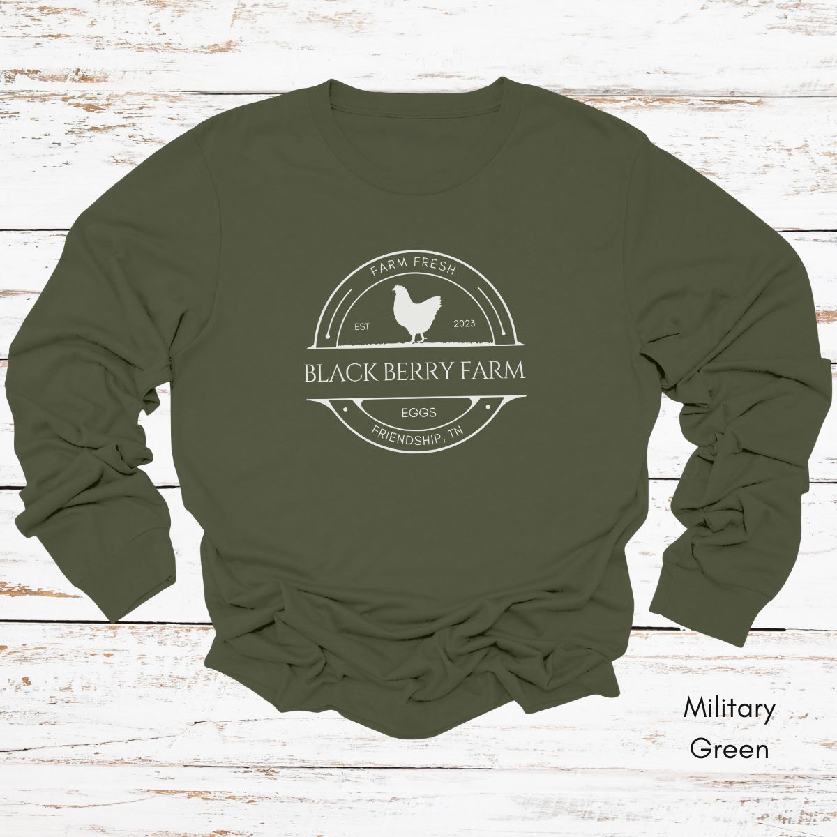 Custom Long Sleeve Light Weight Jersey Local Egg Farm Tee