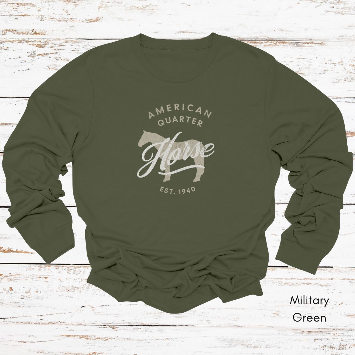 American Quarter Horse Long Sleeve Light Weight Jersey Unisex T-shirt