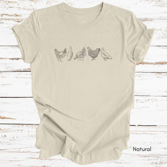 Chicken Scratch - Unisex Jersey Light Weigth T-shirt