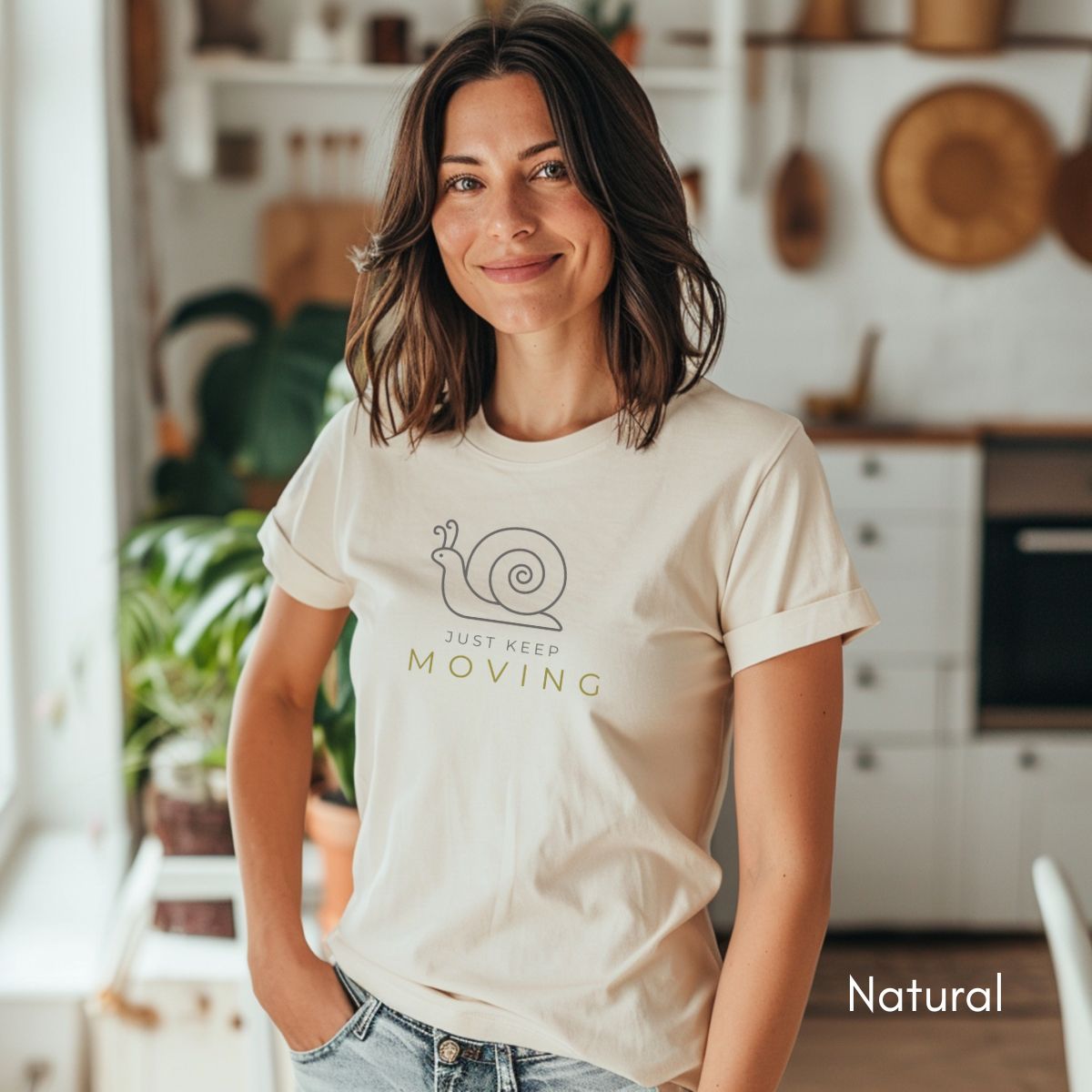 Just Keep Moving Light Weight Jersey T-shirt