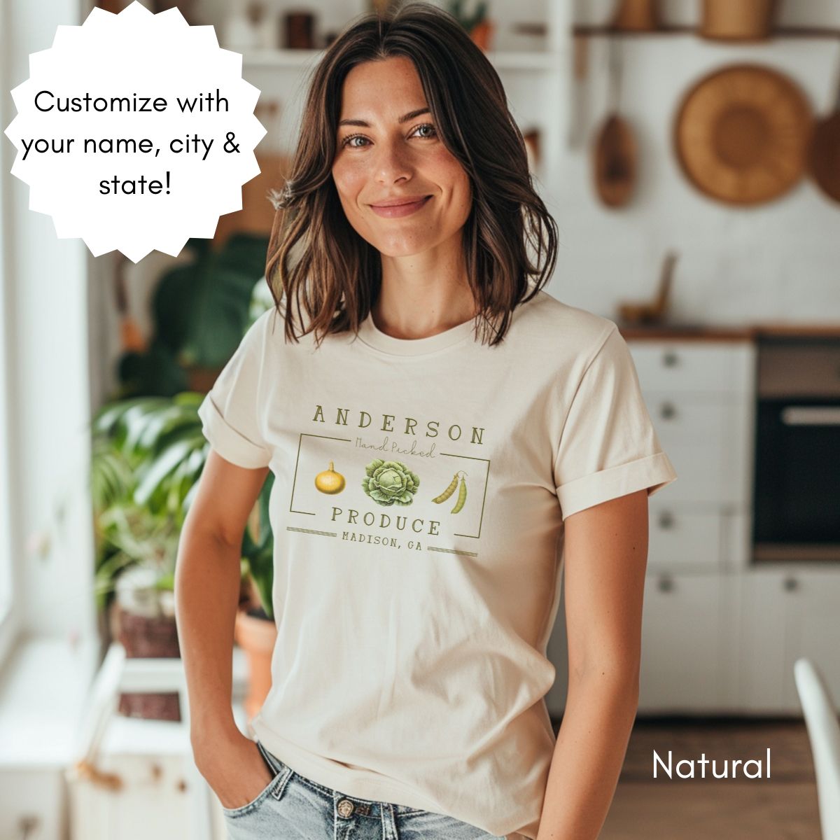 Custom Vegetable Produce Farm Lightweight Jersey Unisex T-shirt