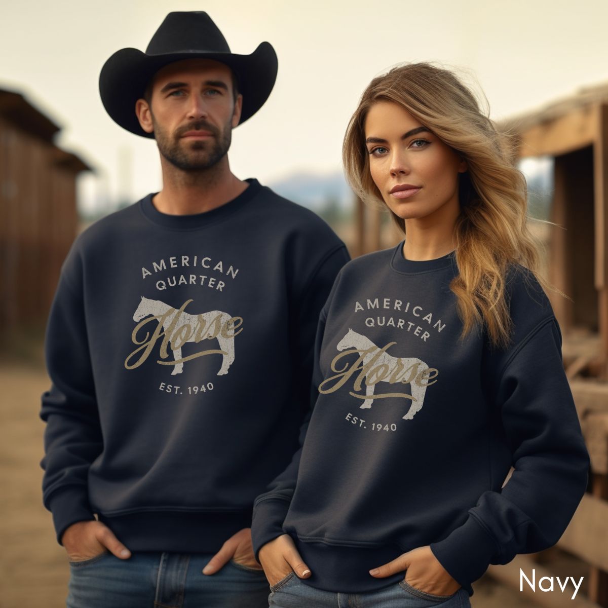 American Quarter Horse - Unisex Crewneck Sweatshirt | Horse Lover shirt | Gift for Equestrian | Horse Breed Sweatshirt
