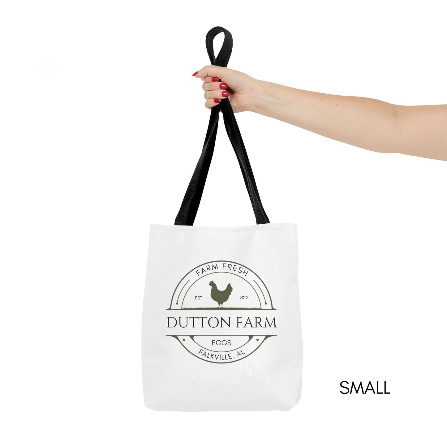 Custom Egg Farm Tote Bag Personalized Farmer's Market Bag Local Egg Dealer Shoulder Bag
