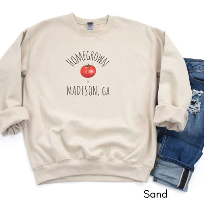 Custom Homegrown - Unisex Heavy Blend Crewneck Sweatshirt| Farmer's Market sweatshirt | Tomato shirt |Gardener's Sweatshirt | Vegetable Lover's