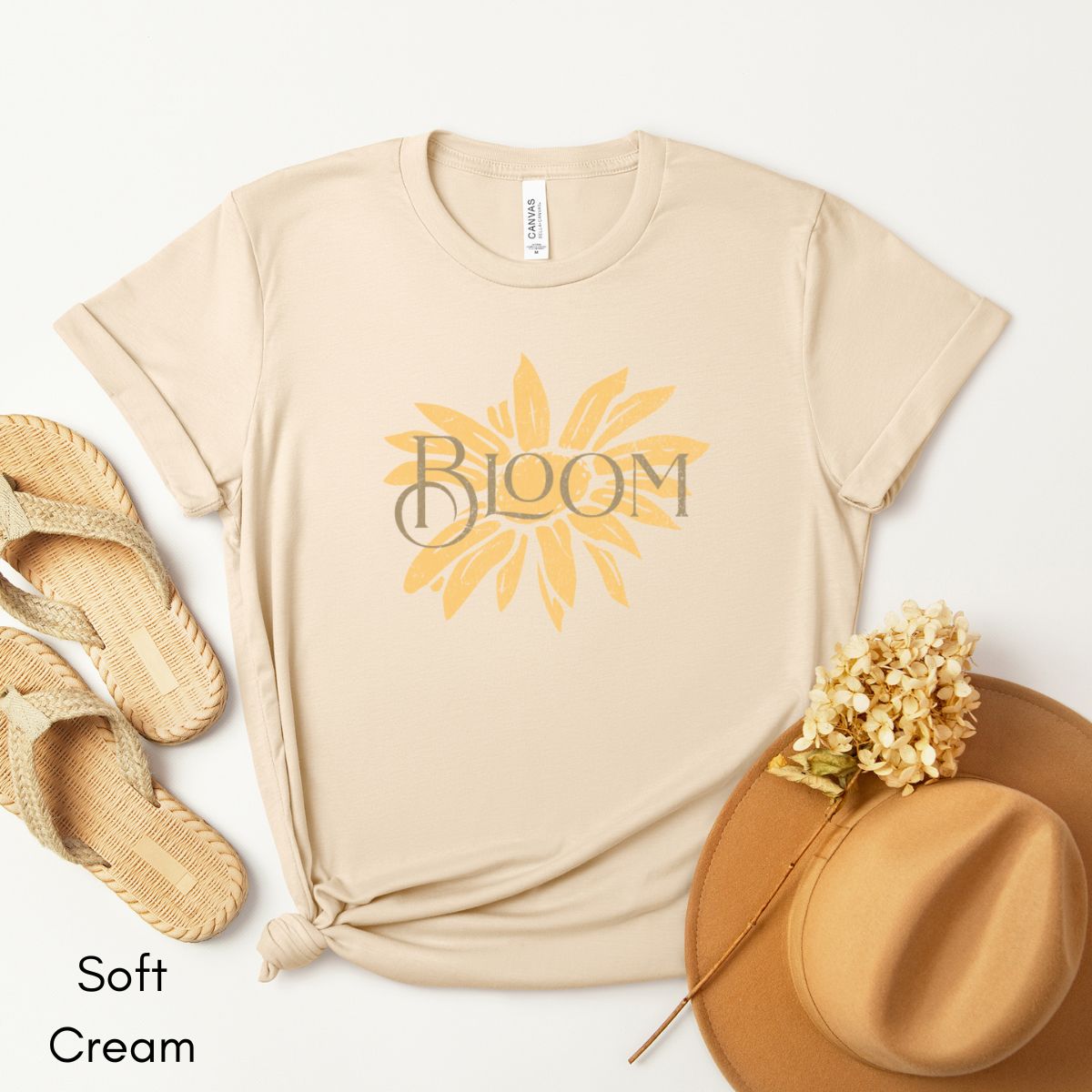Bloom Tee | Floral Jersey Short Sleeve Tee | Daisy T-shirt | Mother's Day Gift | Motivational Tshirt | Wildflower Tee | Gift for Gardener