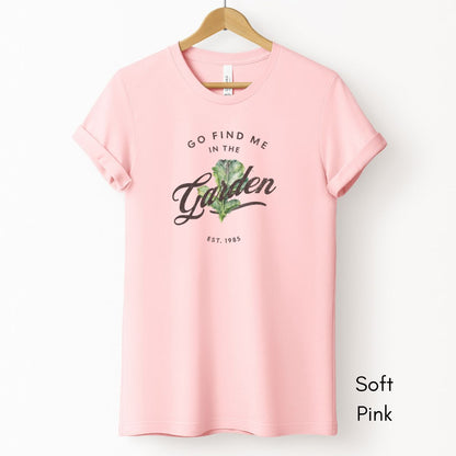 Find Me in the Vegetable Garden Tee | Gardener's Short Sleeve Tee | Garden Lover T-shirt | Mother's Day Gift | Pastel Spring Color Tee
