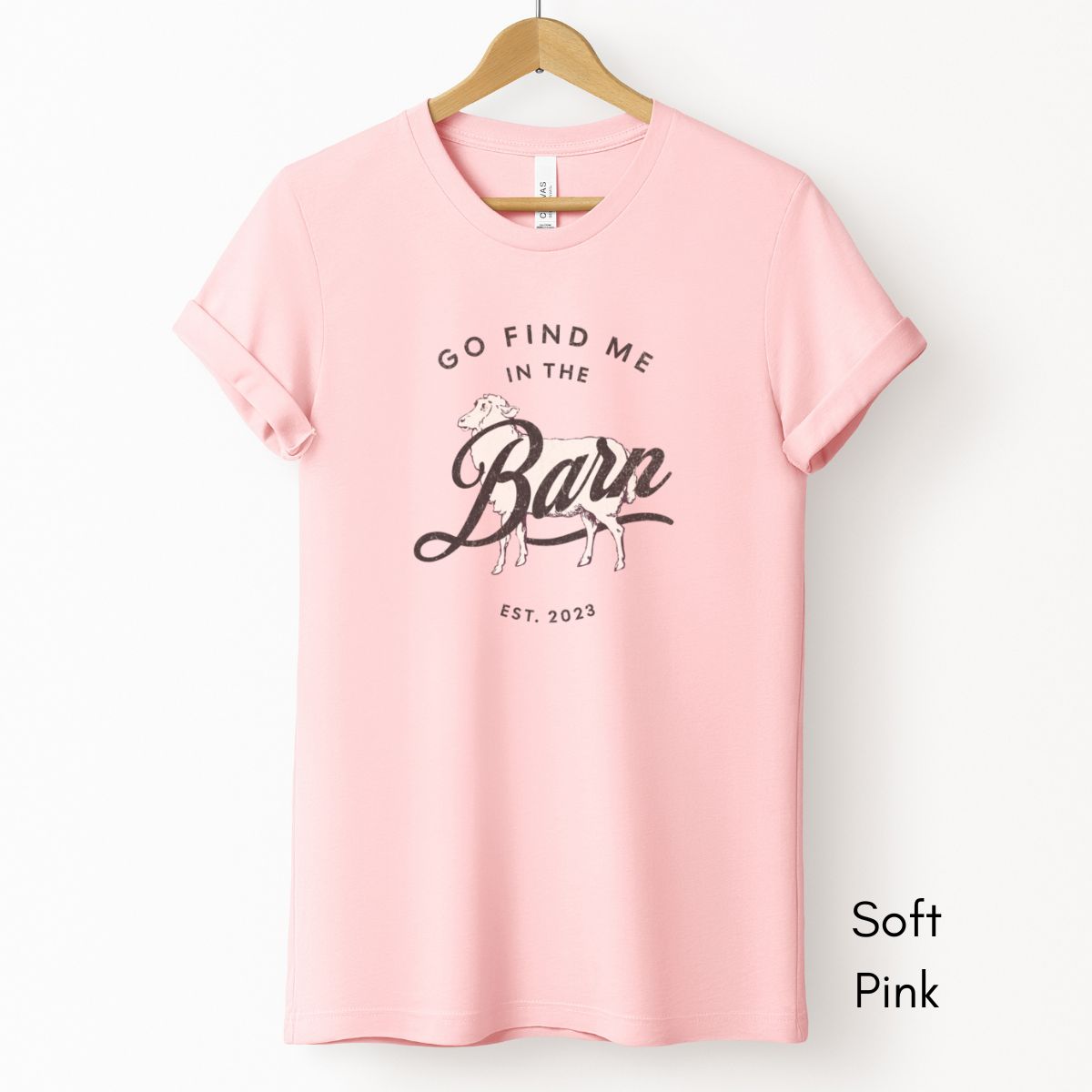 Find Me in the Sheep Barn Tee | Farmer's Short Sleeve Tee | Sheep Lover T-shirt | Mother's Day Gift | Pastel Spring Color Tee