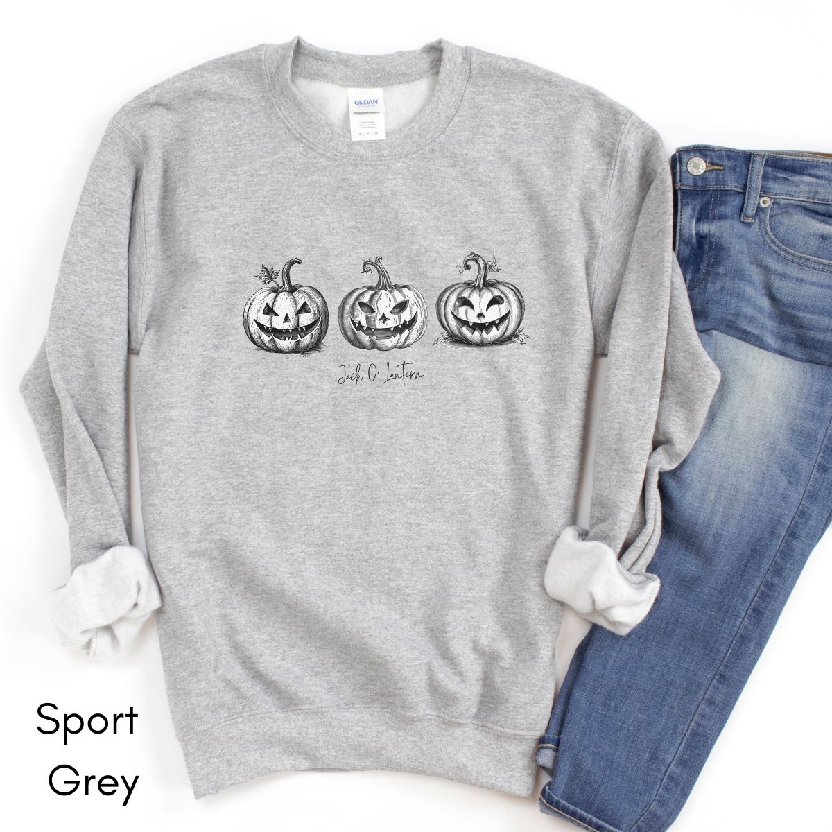 Jack O' Lantern Crewneck Sweatshirt | Halloween Sweatshirt | Pumpkin shirt | Vintage Style Fall Sweatshirt | Halloween Lover Gift