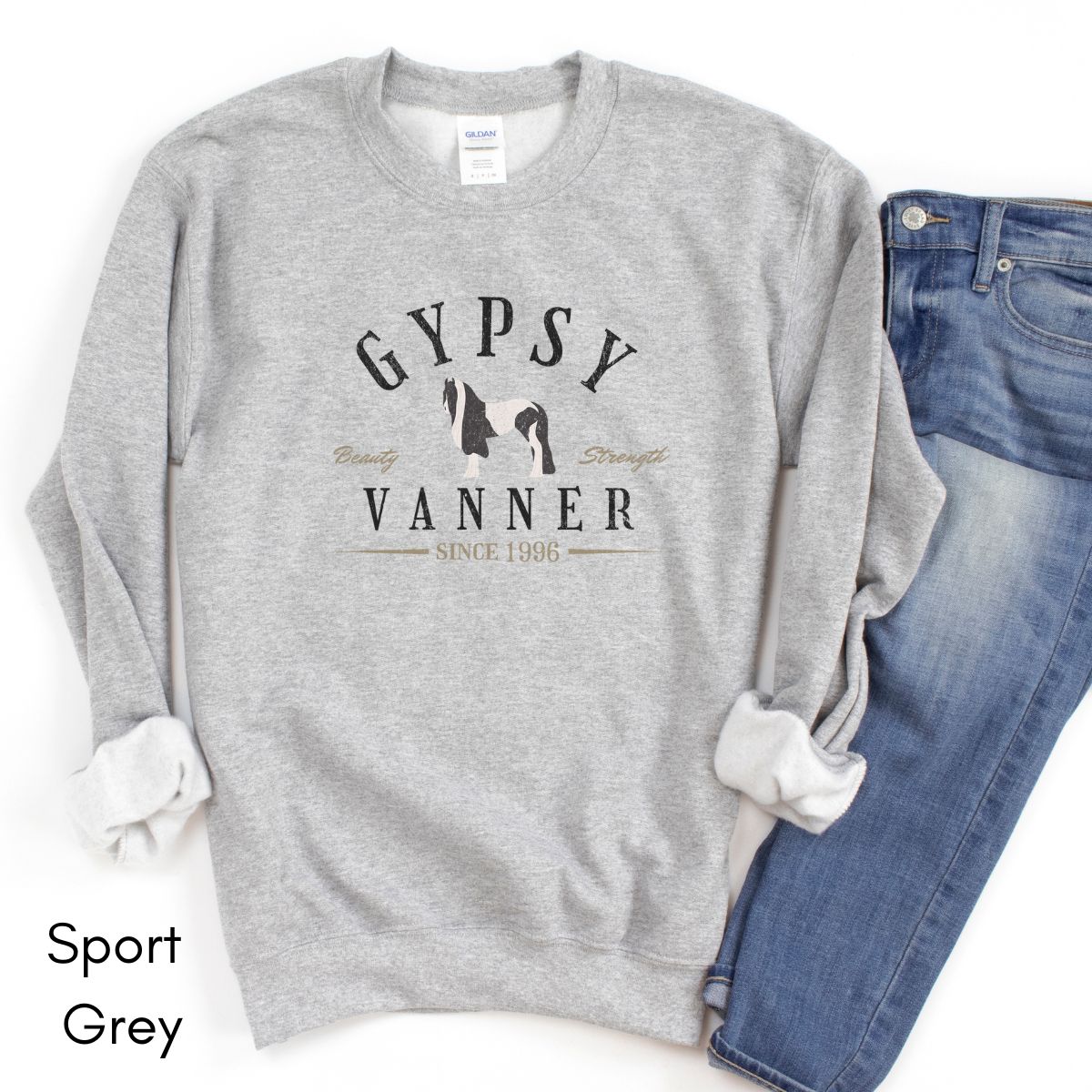 Gypsy Vanner Horse - Unisex Crewneck Sweatshirt | Horse Lover shirt | Gift for Equestrian | Horse Breed Sweatshirt