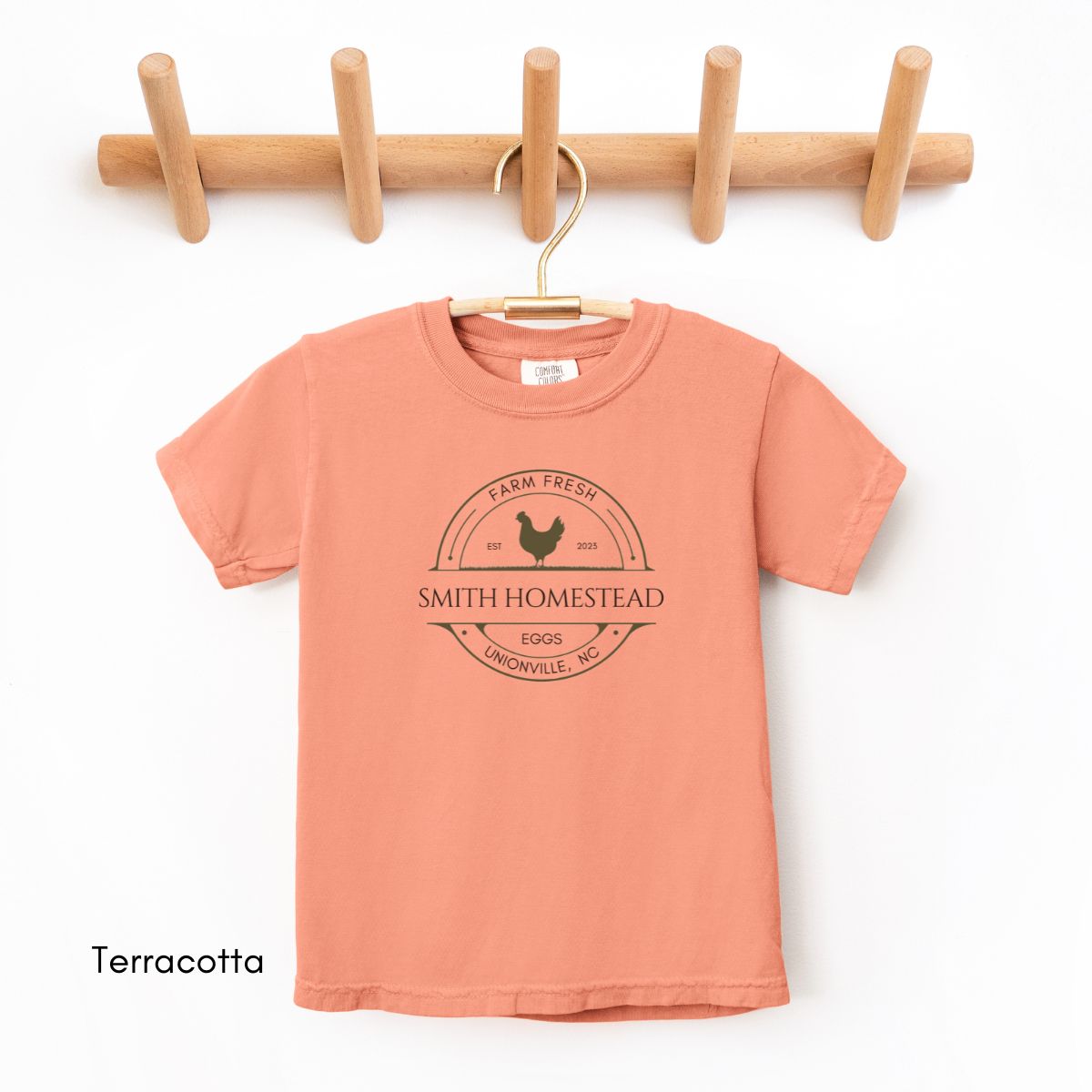 Custom Egg Farm KIDS Comfort Colors Midweight Tee - Personalized Farm Tshirt, Gift for Homesteaders, Local Egg Dealer T-shirt