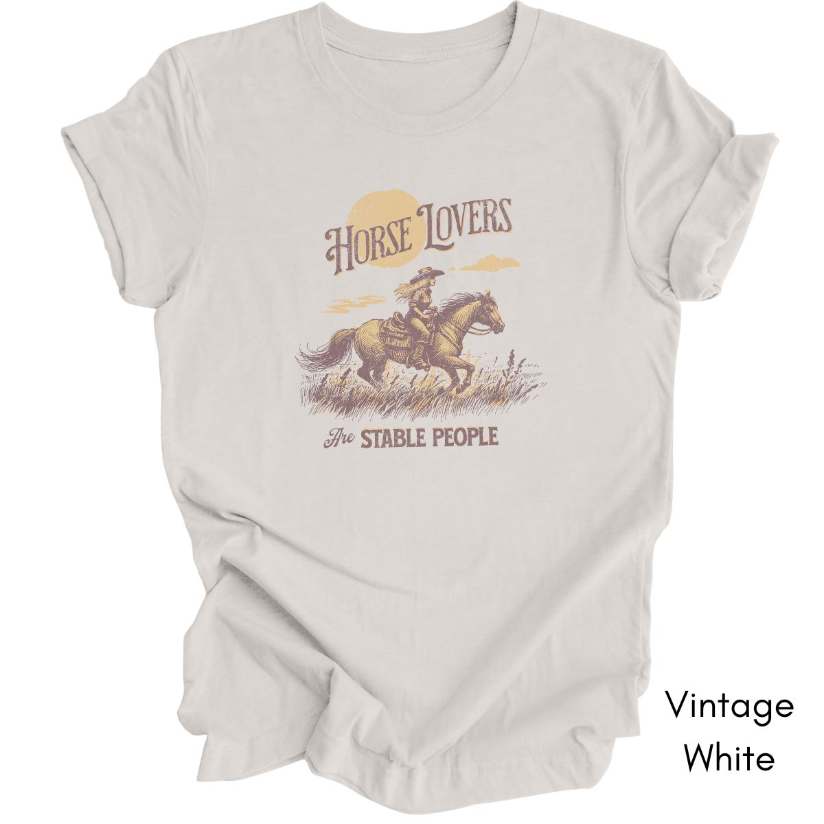 Horse Lovers are Stable People Tee - Funny Horse Lover Short Sleeve Tee | Equestrian T-shirt | Gift for Horse Lover Horse Owner