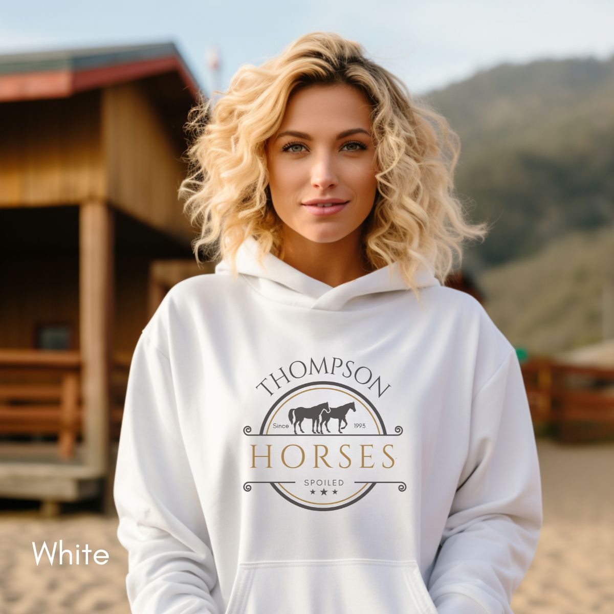 Custom spoiled horse HOODIE Unisex Heavy Blend Hooded Sweatshirt | Personalized gift for Horse Lover | Equestrian Gift