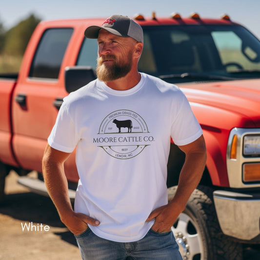 Custom Cattle Farm Heifer Version Midweight Unisex T-shirt